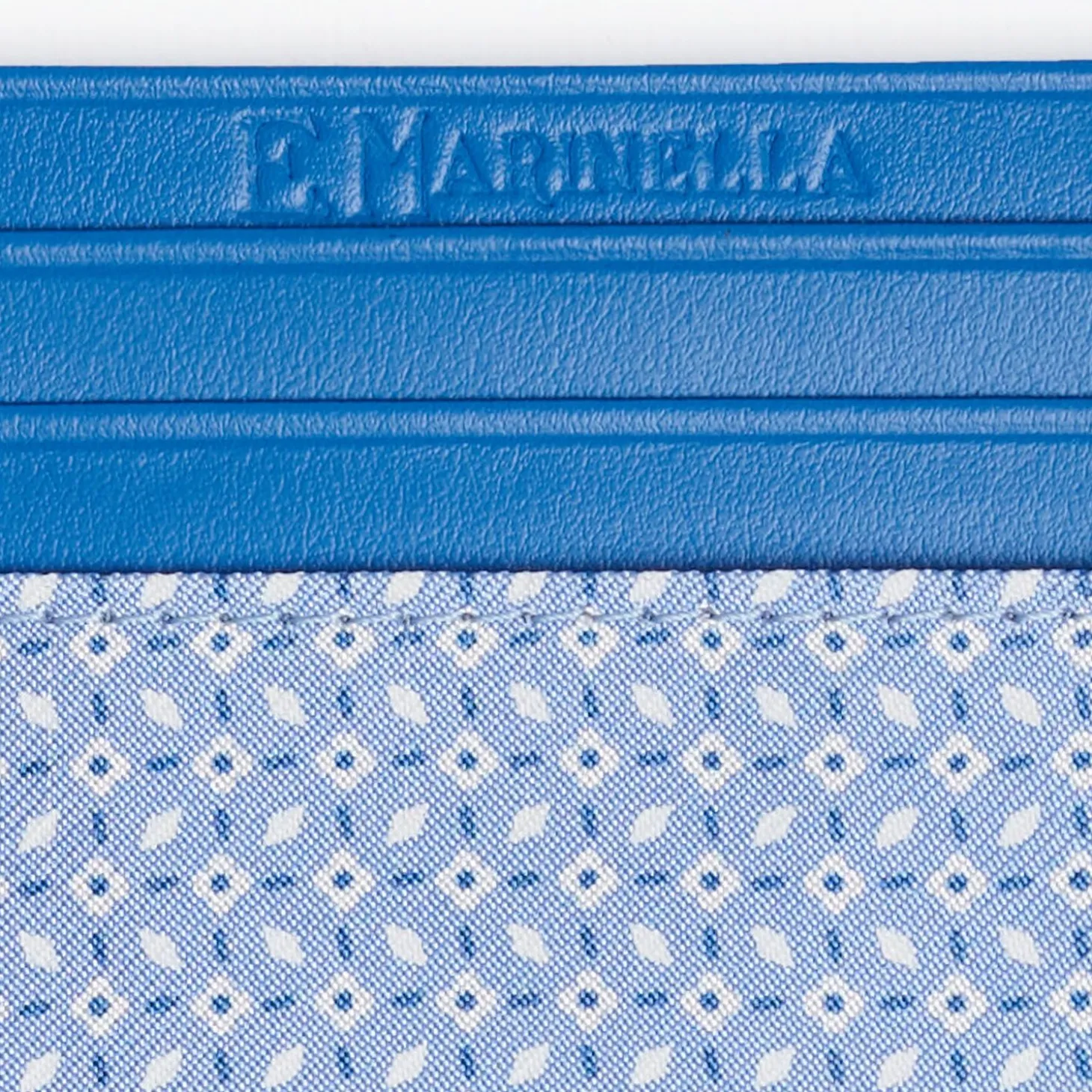 Bluette Leather And Silk Credit Card Holder - 5 Compartments