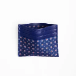 Bluette Leather And Silk Credit Card Holder - 5 Compartments