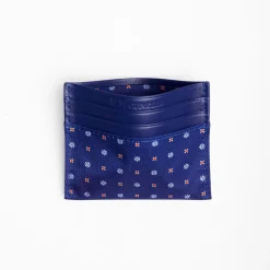 Bluette Leather And Silk Credit Card Holder - 5 Compartments