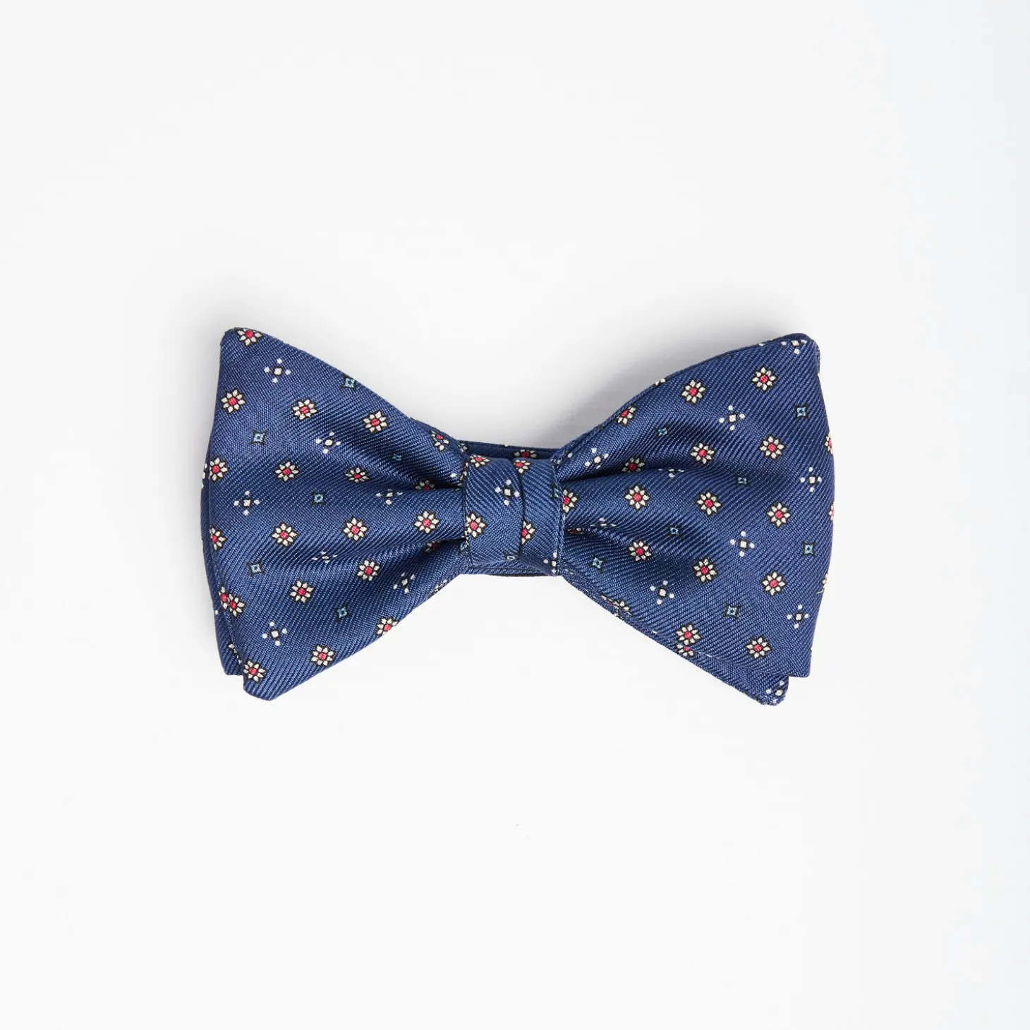 Bluette Pre-Knotted Silk Bowtie - Small Flower Pattern