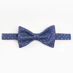 Bluette Pre-Knotted Silk Bowtie - Small Flower Pattern