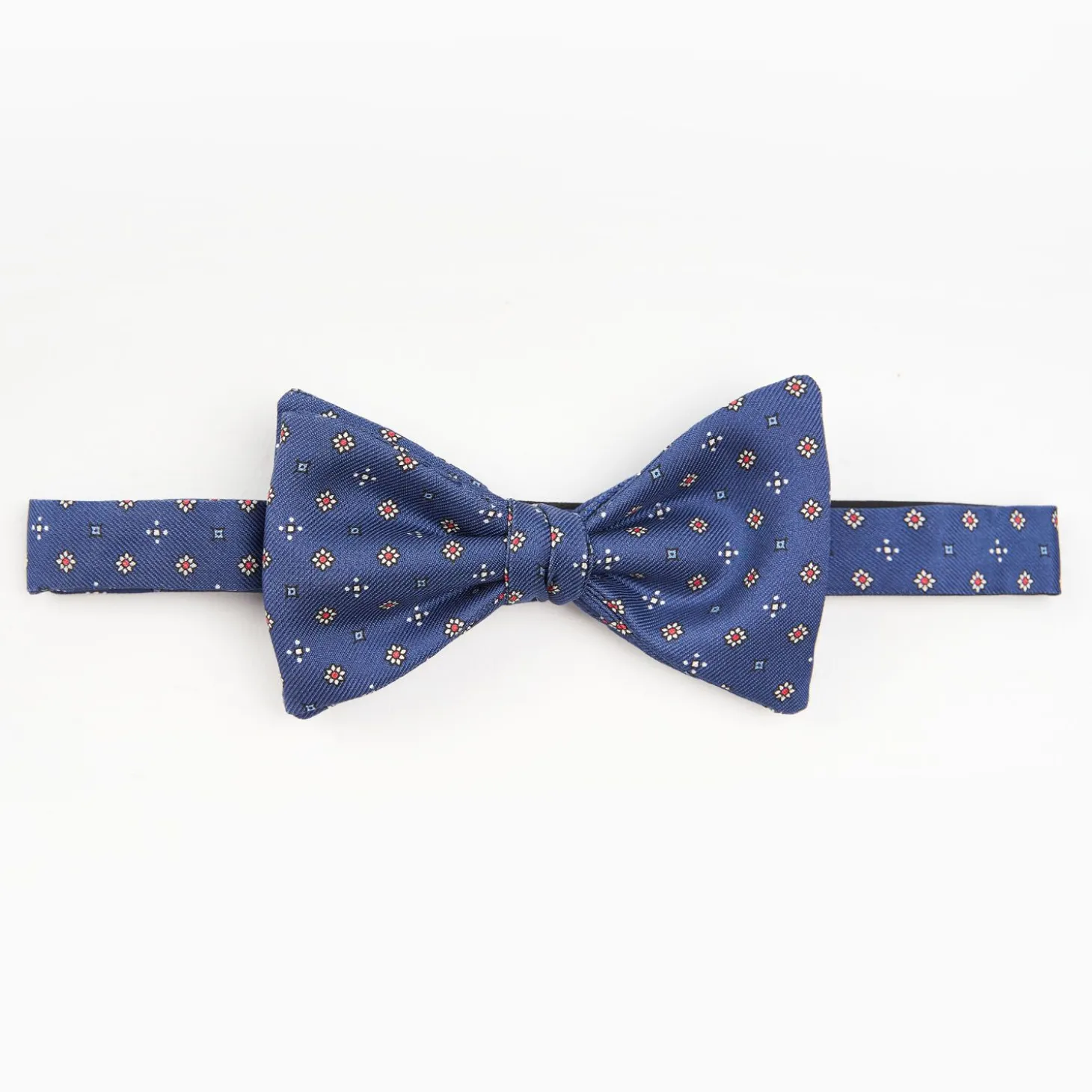 Bluette Pre-Knotted Silk Bowtie - Small Flower Pattern