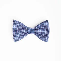 Bluette Pre-Knotted Silk Bowtie - Small Geometric Pattern
