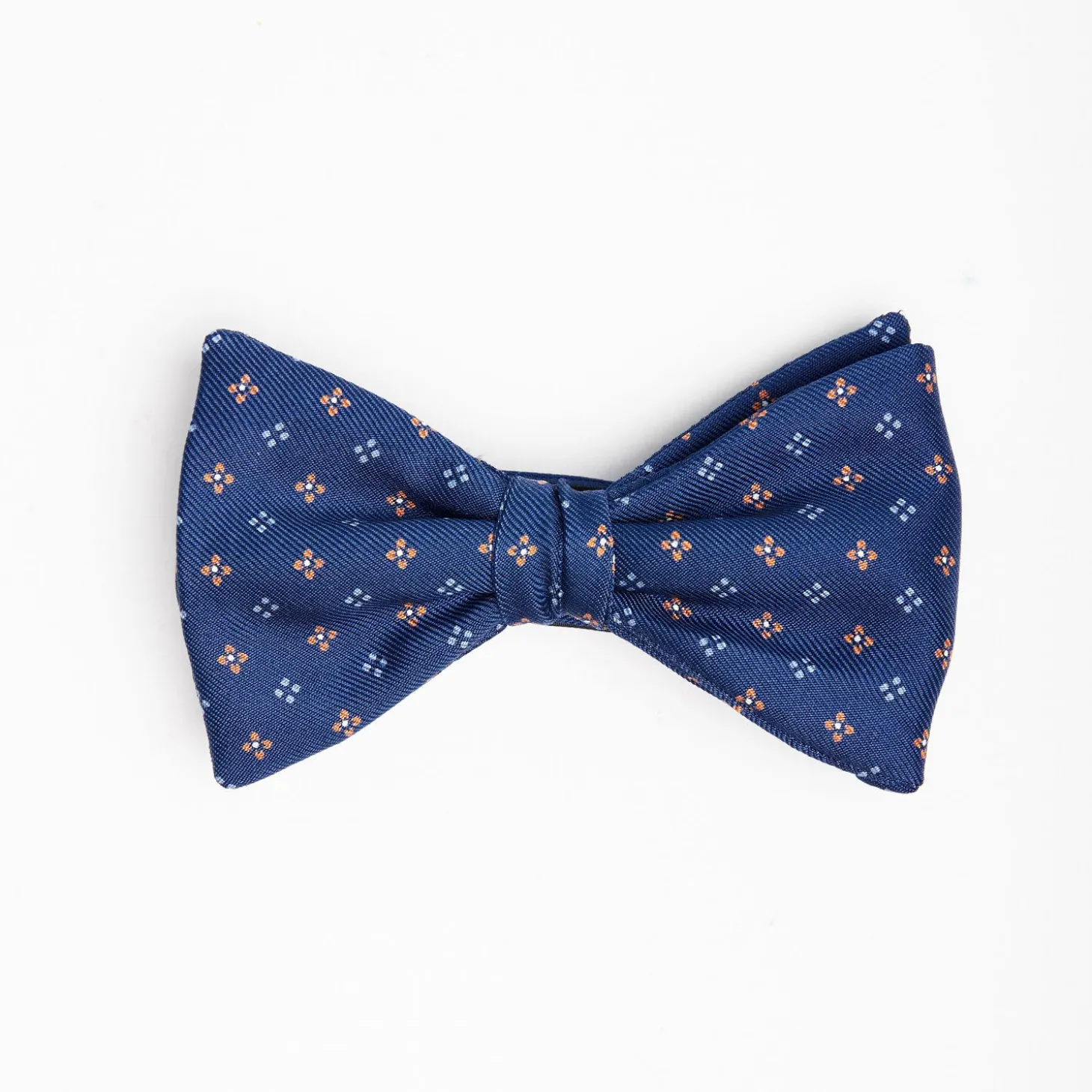 Bluette Pre-Knotted Silk Bowtie Small Flower Pattern