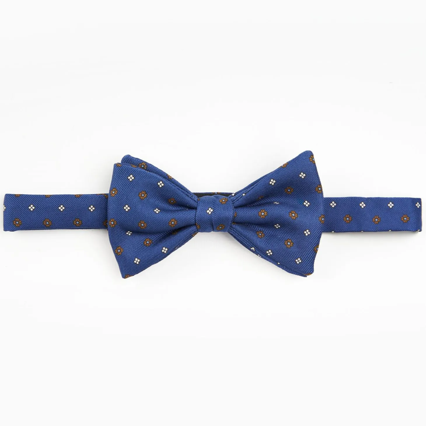 Bluette Pre-Knotted Silk Bowtie - Small Flower Pattern