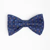 Bluette Pre-Knotted Silk Bowtie Small Flower Pattern