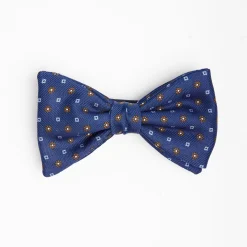 Bluette Pre-Knotted Silk Bowtie Small Flower Pattern