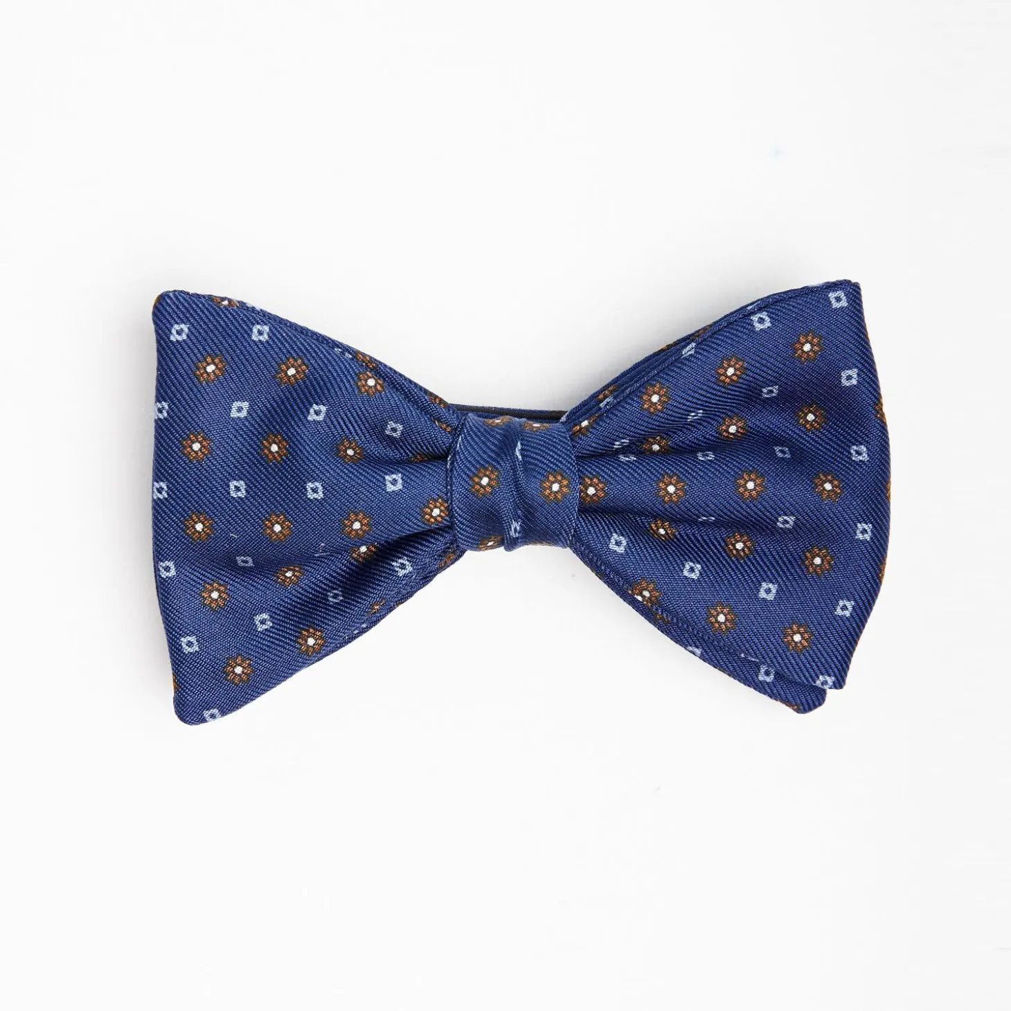 Bluette Pre-Knotted Silk Bowtie Small Flower Pattern