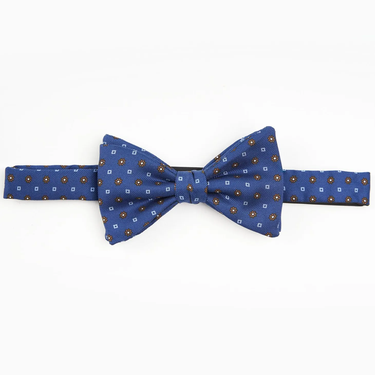 Bluette Pre-Knotted Silk Bowtie Small Flower Pattern