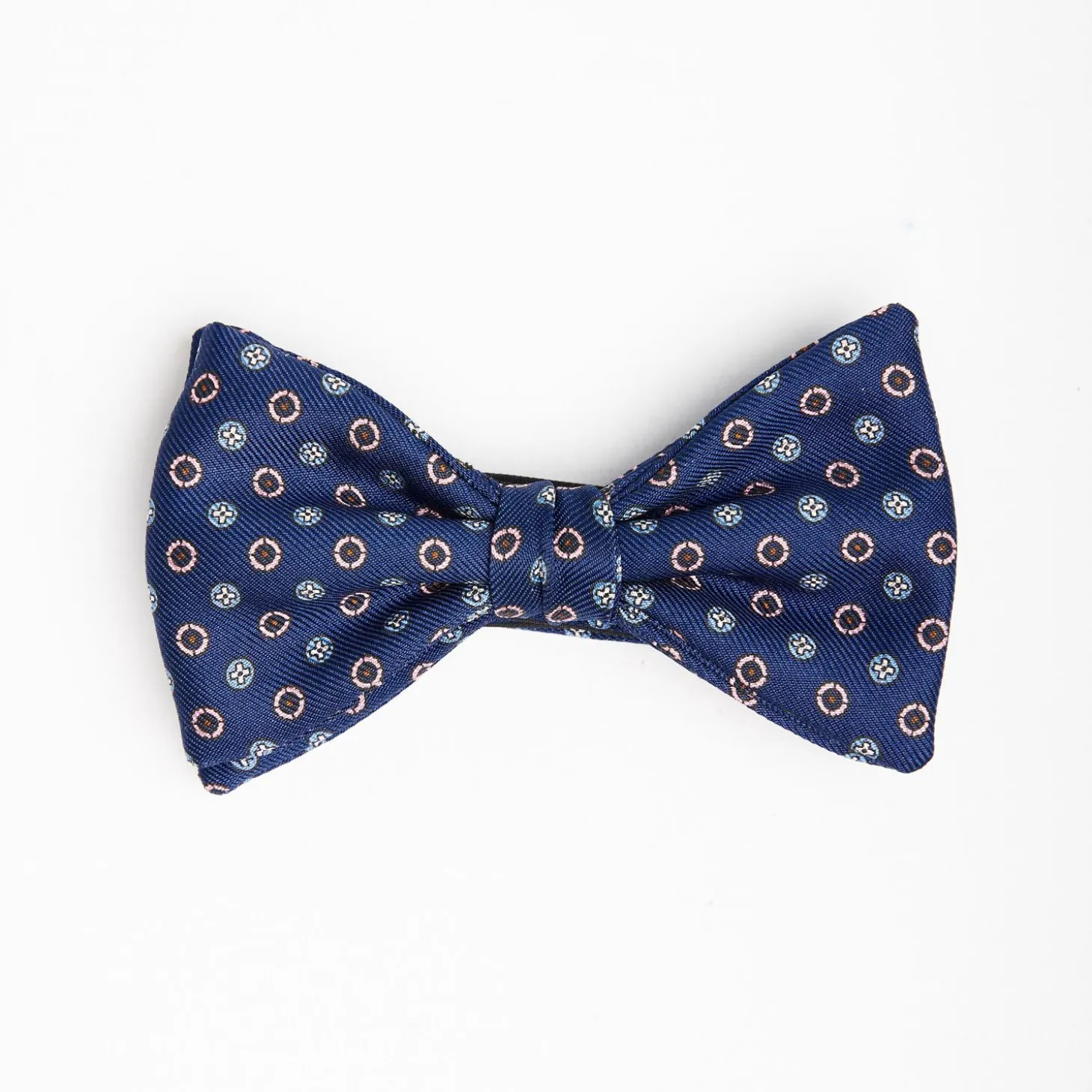 Bluette Pre-Knotted Silk Bowtie - Small Flower Pattern
