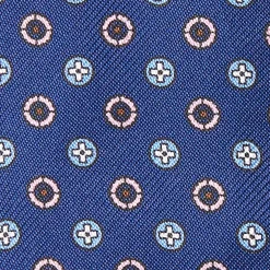 Bluette Silk Bowtie To Self-Tie - Small Flower Pattern