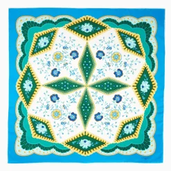 Bluette Silk Scarf 90 - Floral Pattern