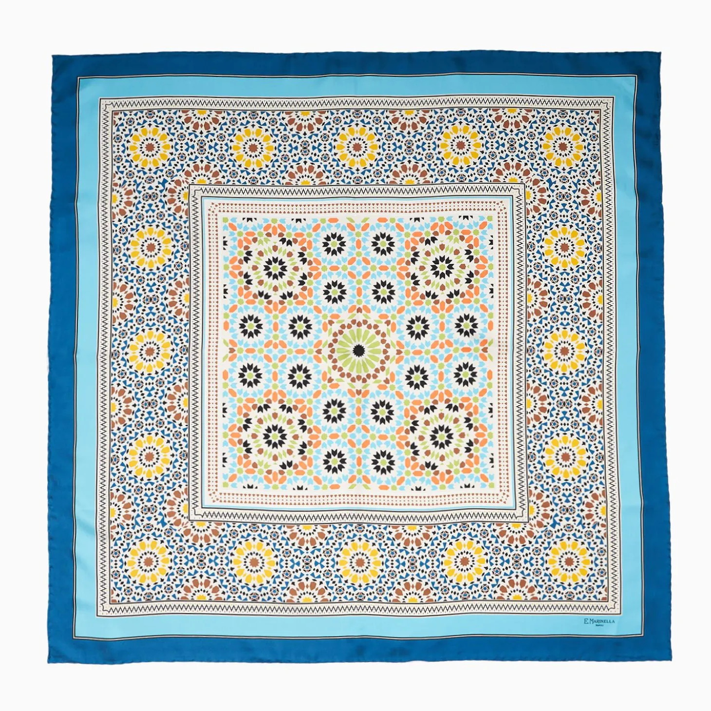 Bluette Silk Scarf 90 - Mosaic