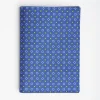 Blue Vertical Wallet In Silk And Leather