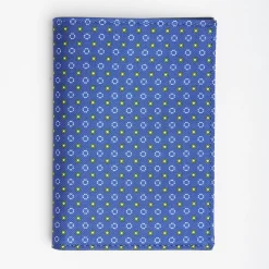 Blue Vertical Wallet In Silk And Leather