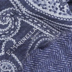 Blue Wool Stole - Paisley Pattern