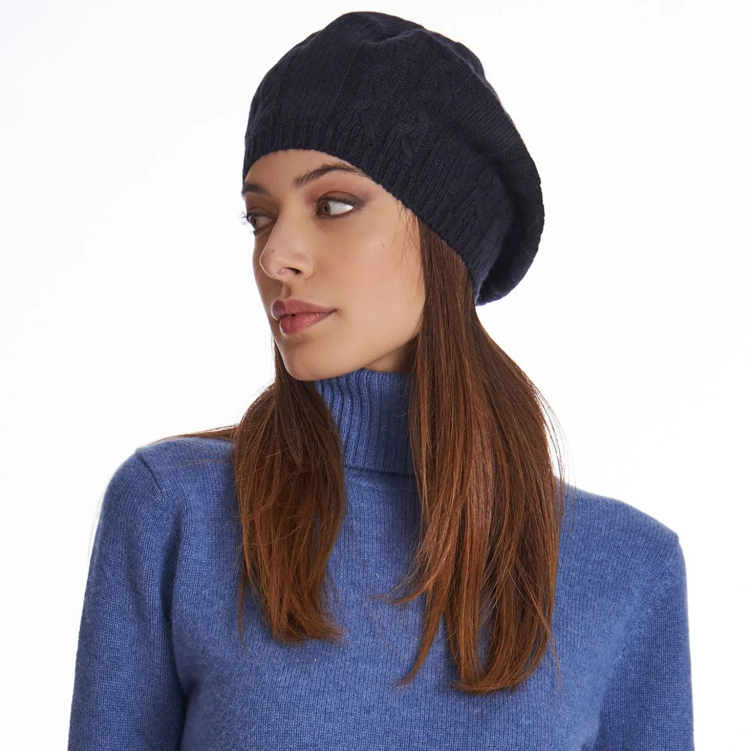 Braided Basque In Blue Cashmere