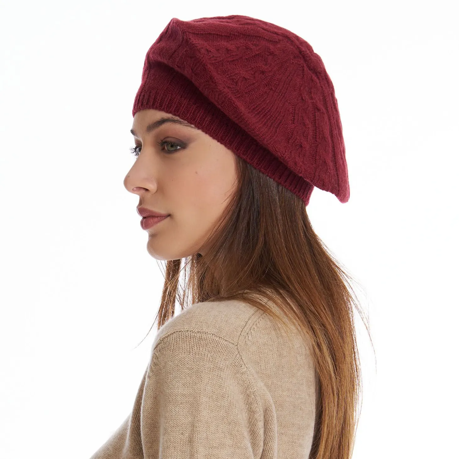 Braided Basque In Burgundy Cashmere