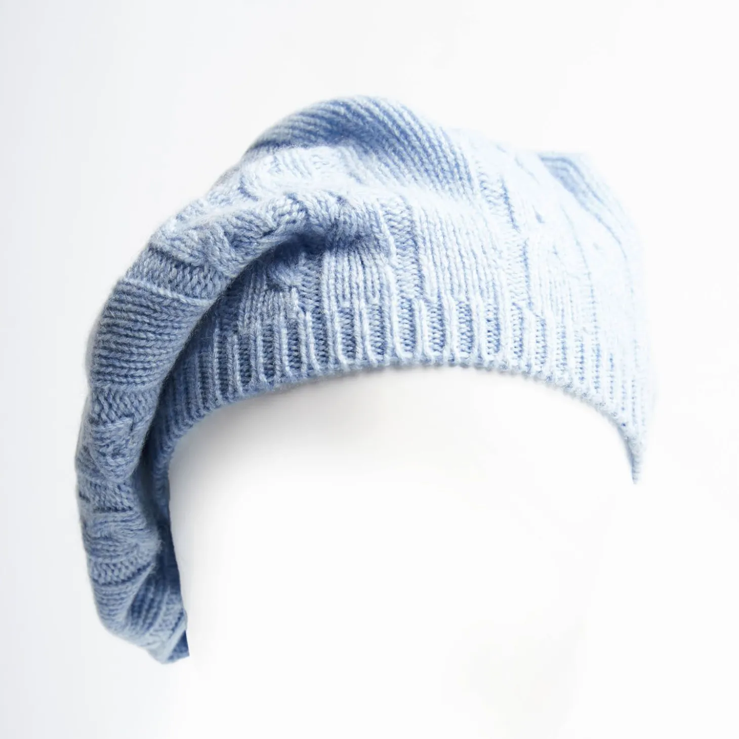 Braided Basque In Light Blue Cashmere