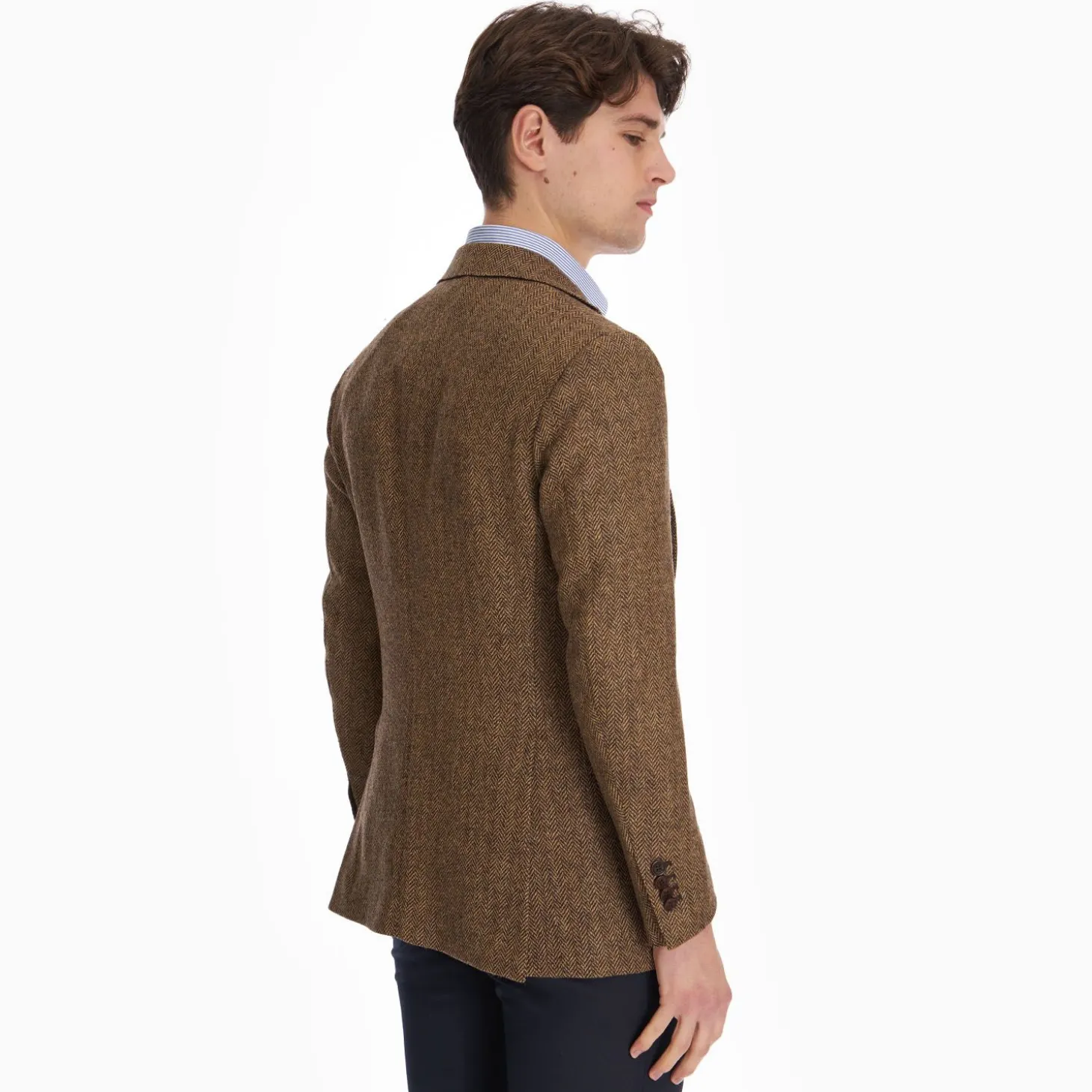 Brown Jacket With Lining Crafted By Pattern 1950 Archive Collection