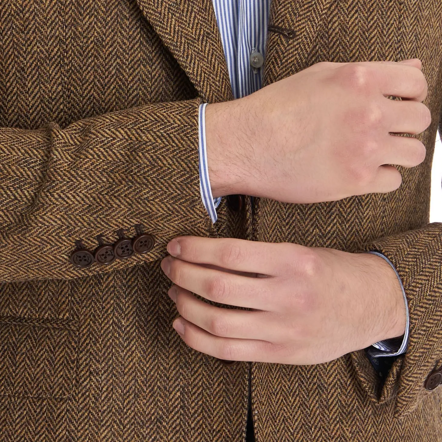 Brown Jacket With Lining Crafted By Pattern 1950 Archive Collection