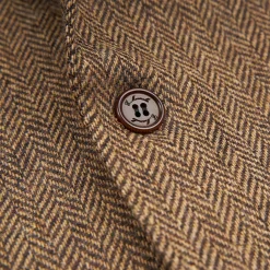 Brown Jacket With Lining Crafted By Pattern 1950 Archive Collection