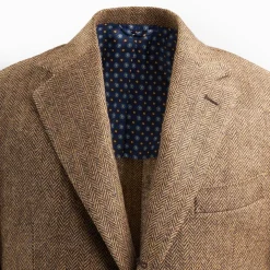 Brown Jacket With Lining Crafted By Pattern 1950 Archive Collection