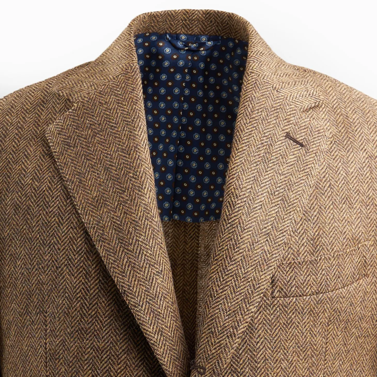Brown Jacket With Lining Crafted By Pattern 1950 Archive Collection