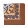 Brown Wool Stole - Ethnic Pattern