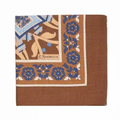 Brown Wool Stole - Ethnic Pattern