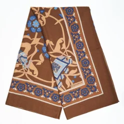 Brown Wool Stole - Ethnic Pattern