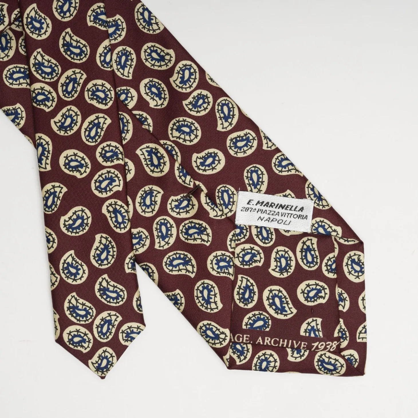 Burgundy Archivio Collection Silk Tie 1938_04