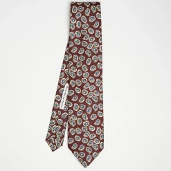 Burgundy Archivio Collection Silk Tie 1938_04