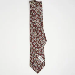 Burgundy Archivio Collection Silk Tie 1938_04