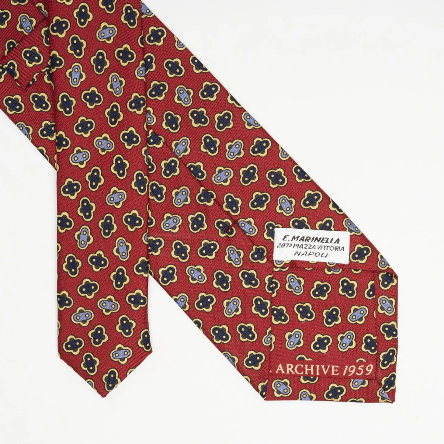 Burgundy Archivio Collection Silk Tie 1959_02