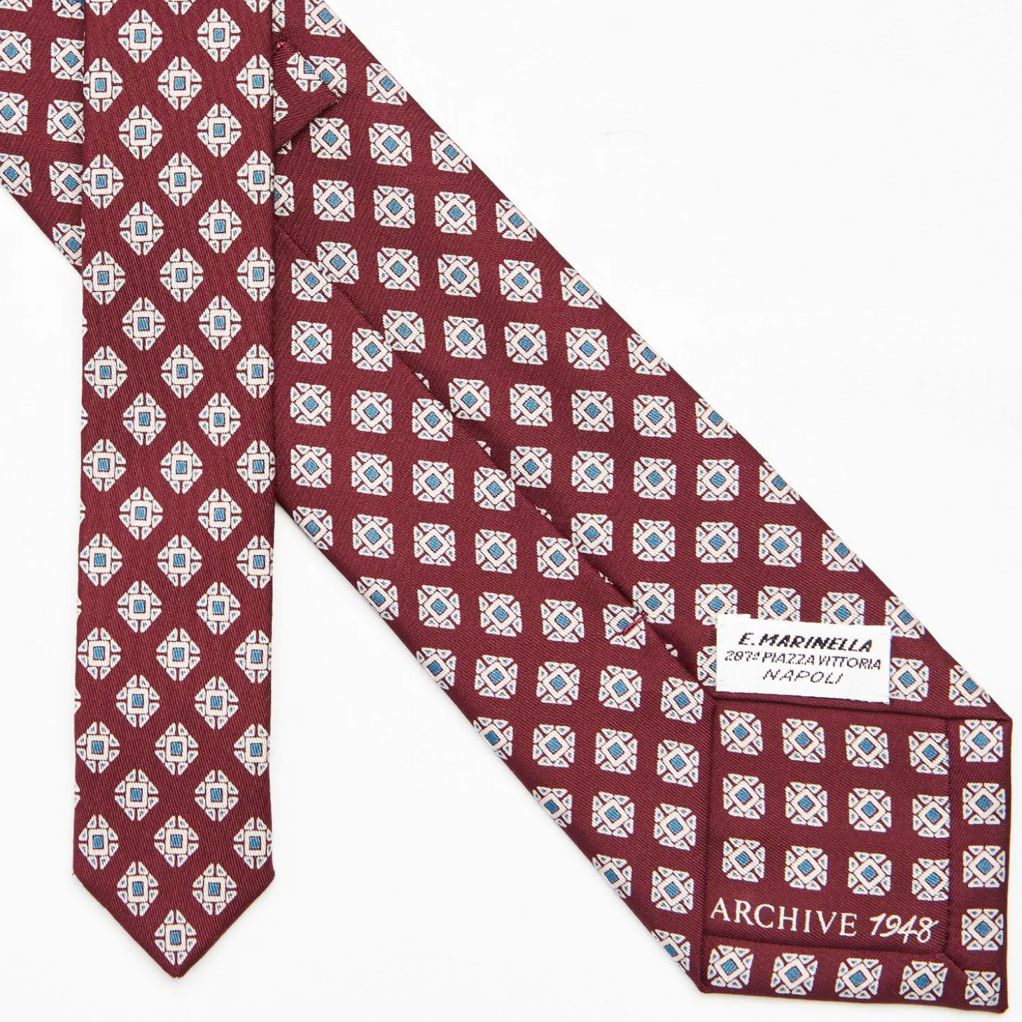 Burgundy Archivio Collection Silk Tie 1948-03