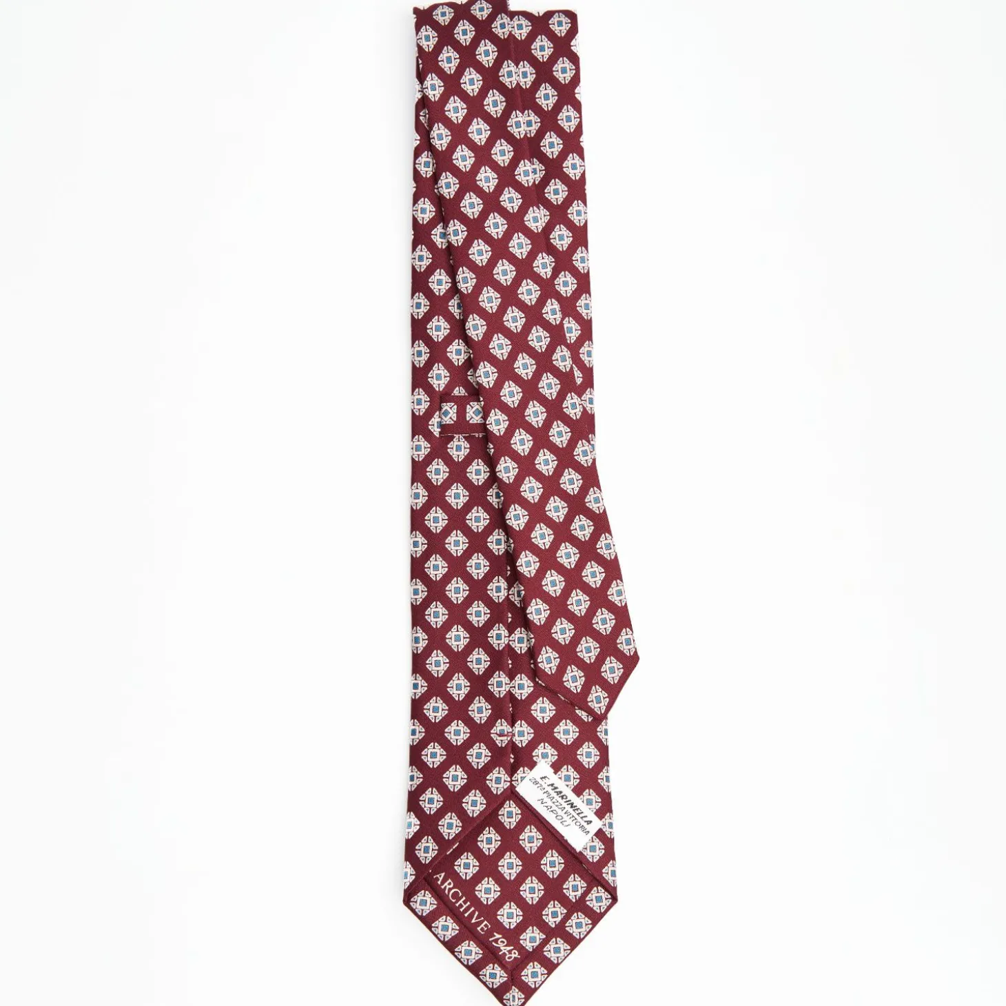 Burgundy Archivio Collection Silk Tie 1948-03