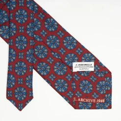 Burgundy Archivio Collection Silk Tie 1946-02