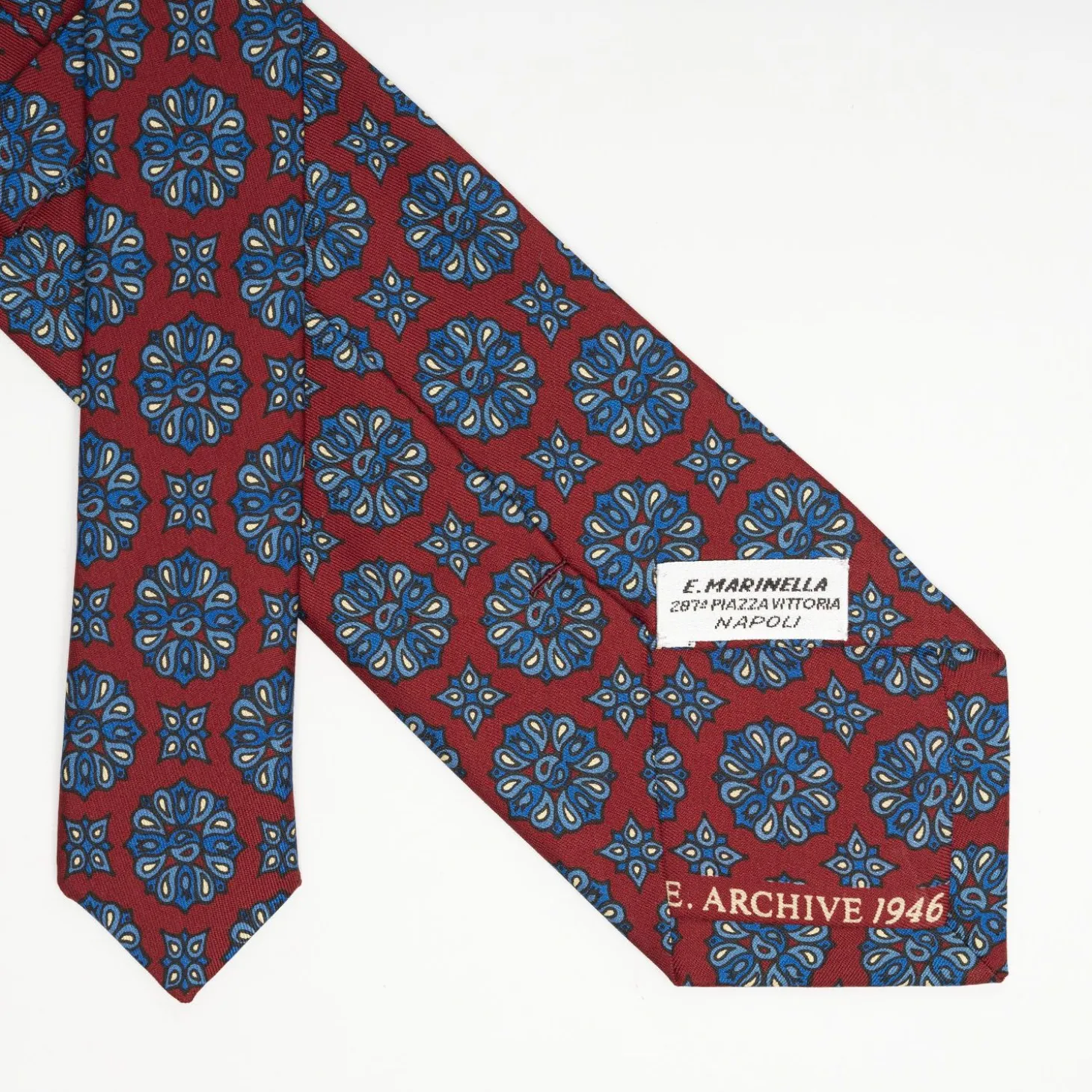 Burgundy Archivio Collection Silk Tie 1946-02