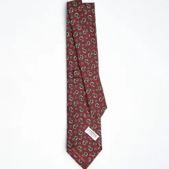 Burgundy Archivio Collection Silk Tie 1932-05