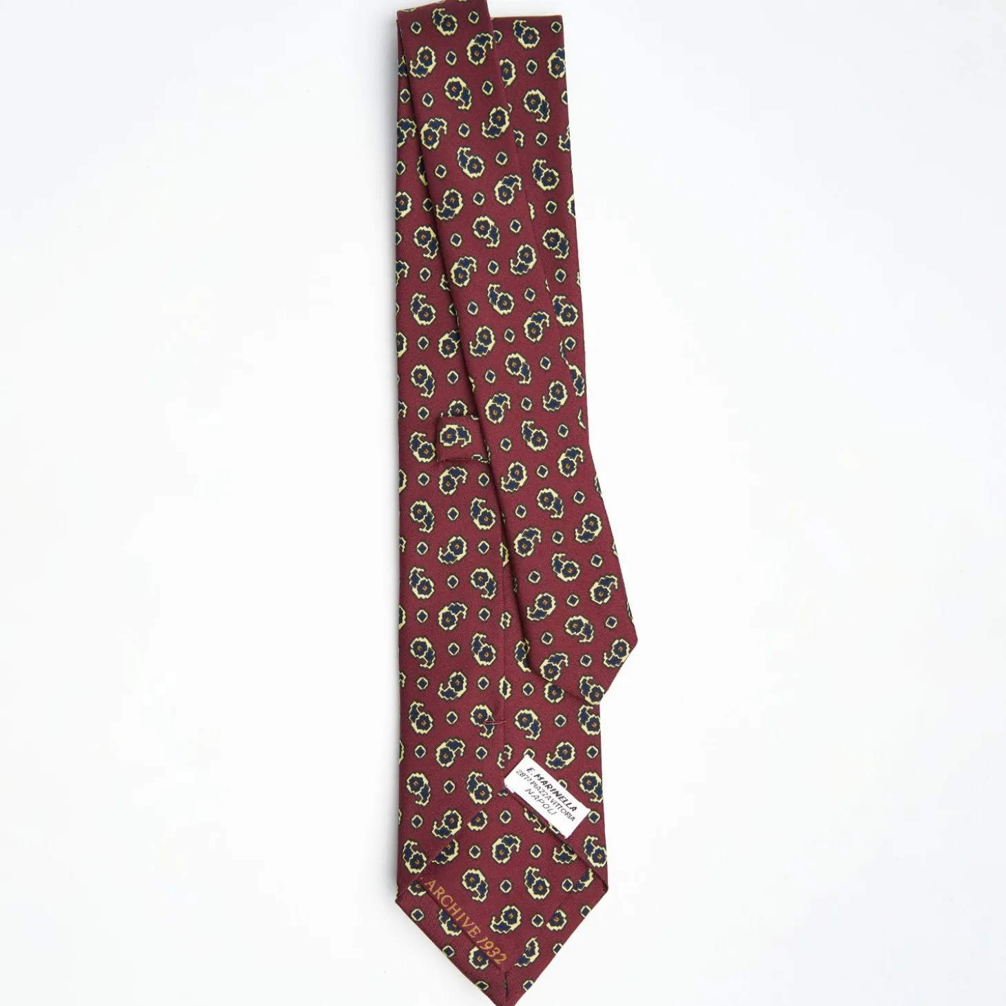 Burgundy Archivio Collection Silk Tie 1932-05