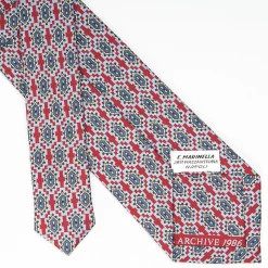 Burgundy Archivio Collection Silk Tie 1986-03