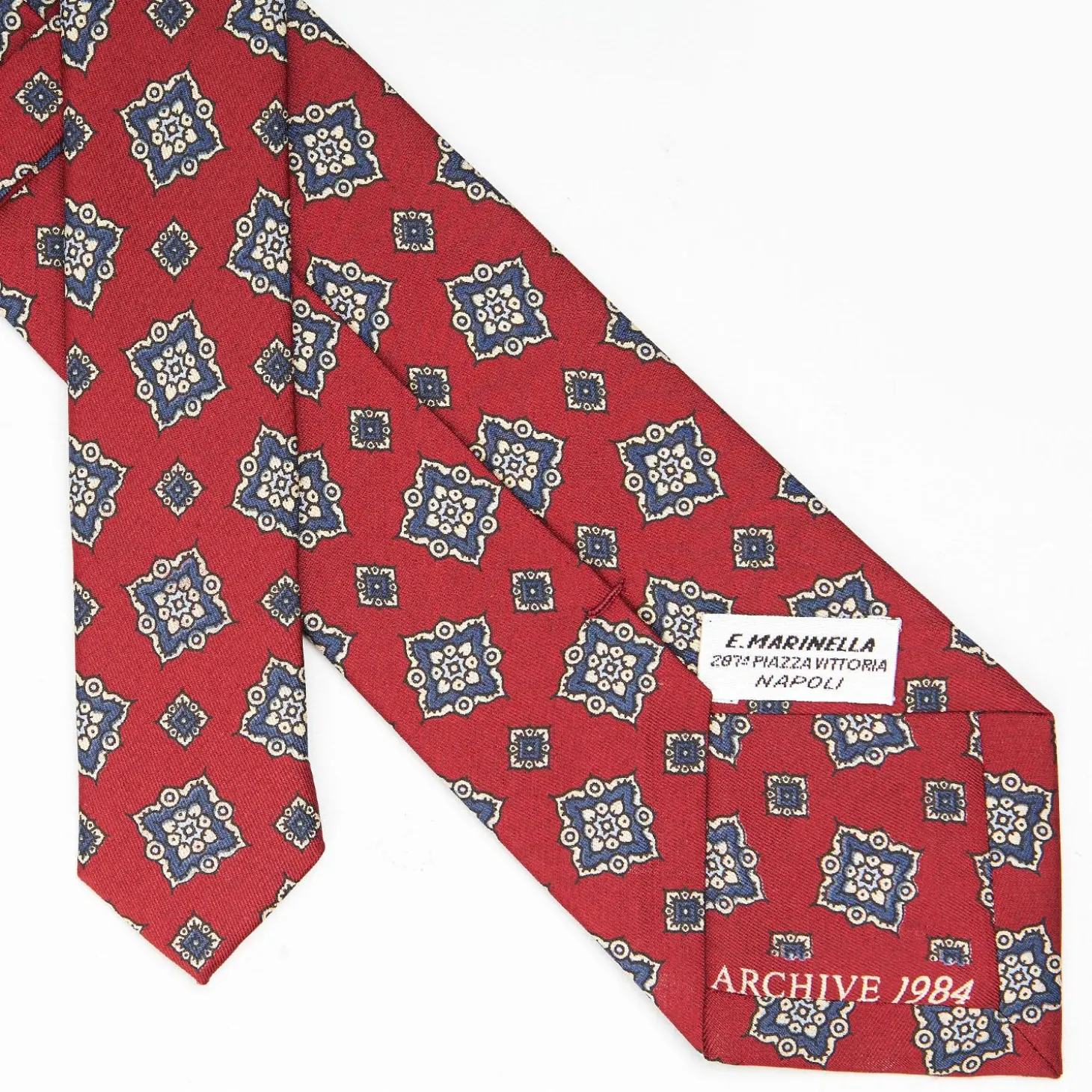 Burgundy Archivio Collection Silk Tie 1984-04