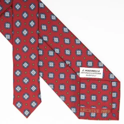 Burgundy Archivio Collection Silk Tie 1989-05