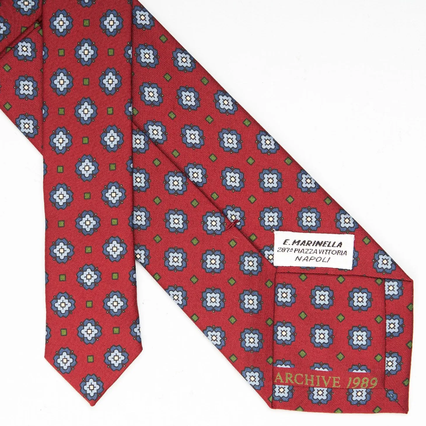 Burgundy Archivio Collection Silk Tie 1989-05