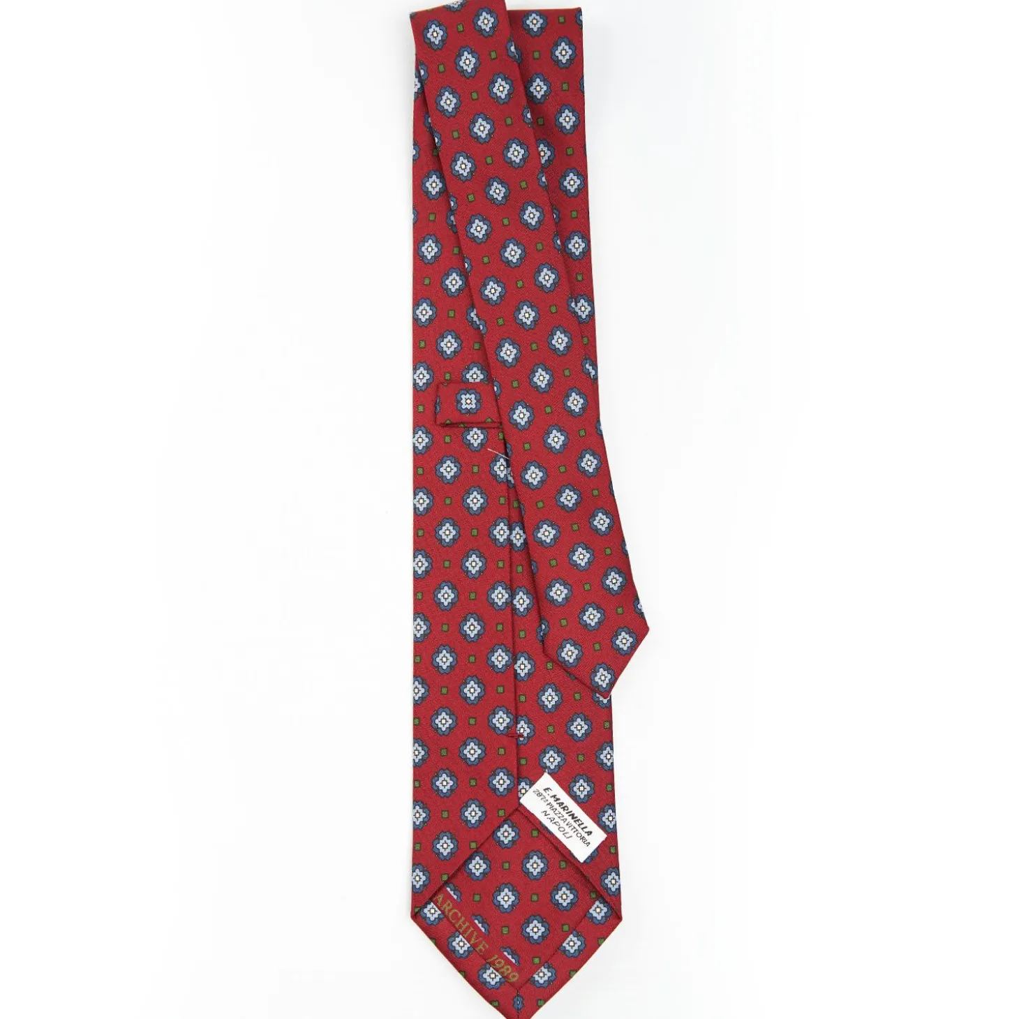Burgundy Archivio Collection Silk Tie 1989-05