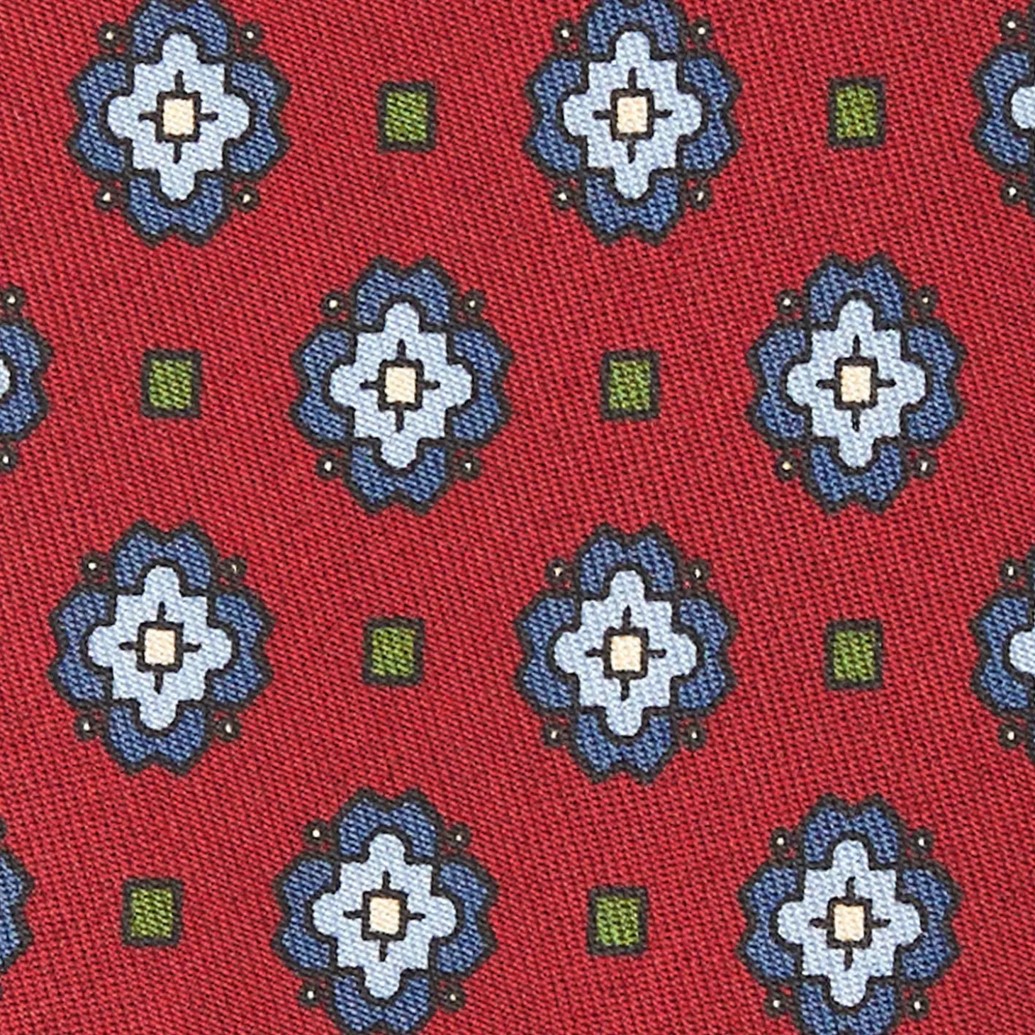 Burgundy Archivio Collection Silk Tie 1989-05