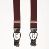 Burgundy Braces - Herringbone Pattern