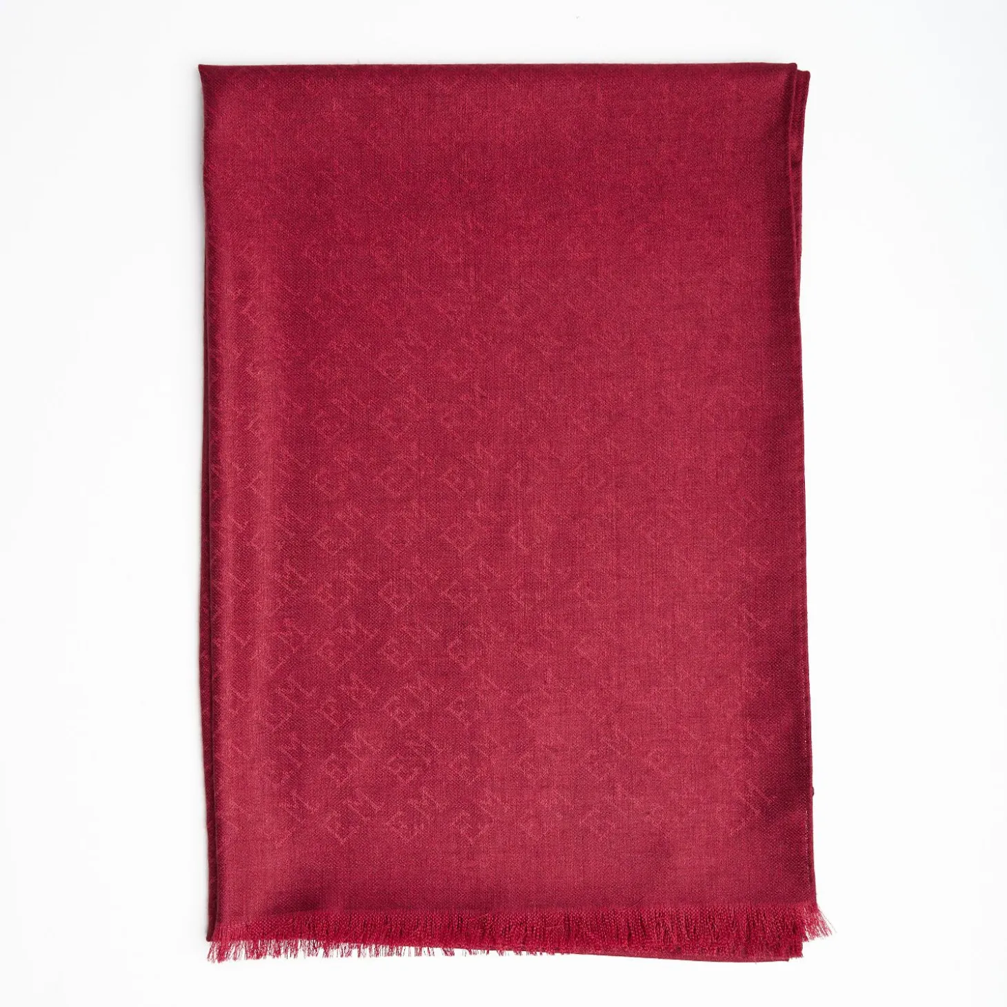 Burgundy Em Logo Scarf Em Logo Scarf In Wool And Cashmere