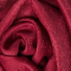 Burgundy Em Logo Scarf Em Logo Scarf In Wool And Cashmere